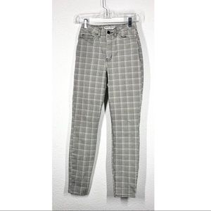 American Apparel Jeans Houndstooth Plaid Skinny High Rise 27